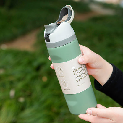 Stainless Steel Thermos Cup with Straw