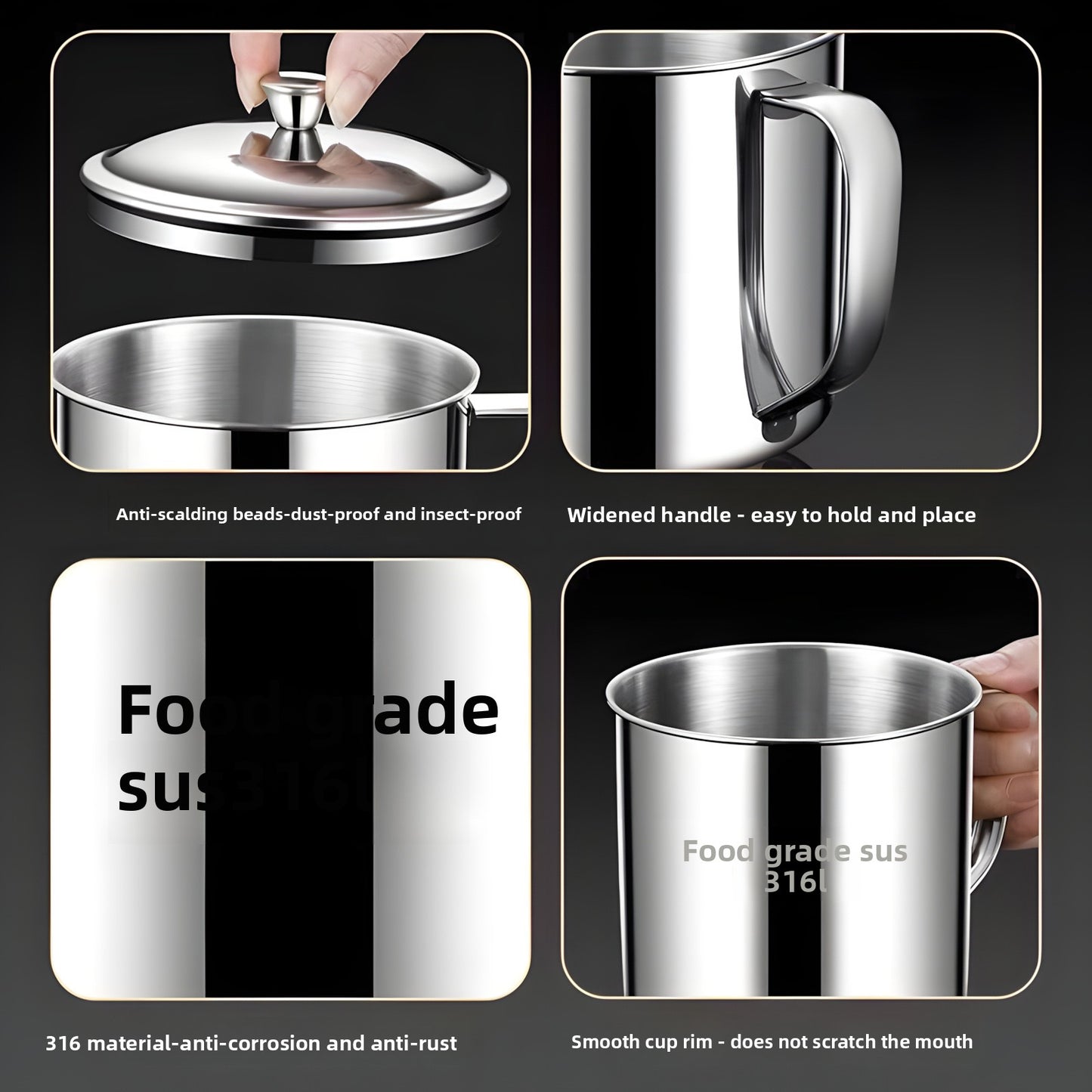 Stainless steel thickened children's water Cup