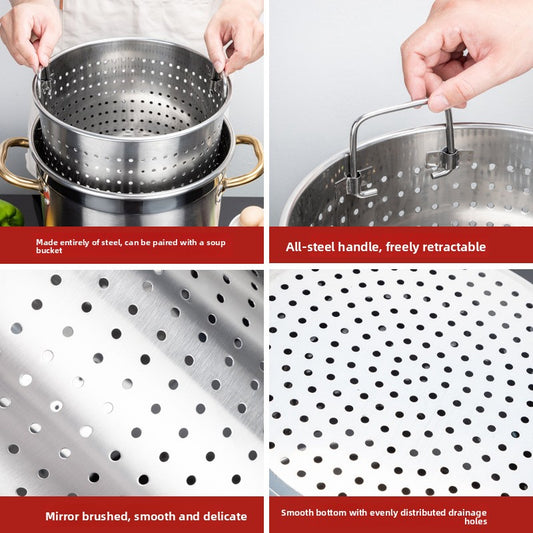 Stainless Steel Thickened Draining Bucket