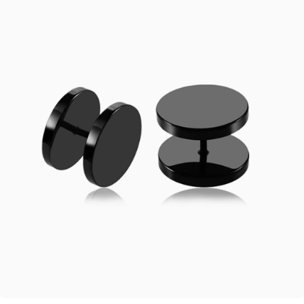 Stainless Steel Threaded Earrings