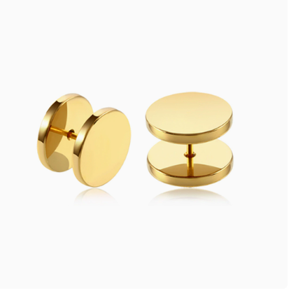 Stainless Steel Threaded Earrings