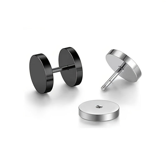 Stainless Steel Threaded Earrings