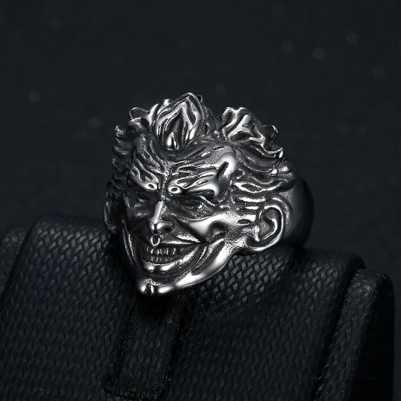 Stainless steel Three-dimensional carving men's ring