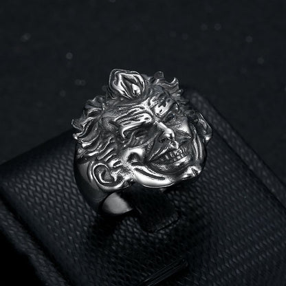 Stainless steel Three-dimensional carving men's ring