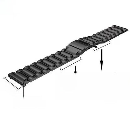 Stainless Steel Three-Link Watch Strap
