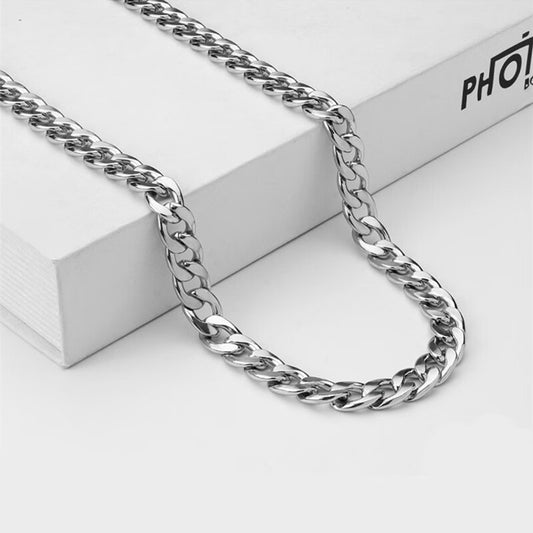 Stainless Steel Titanium Necklace with Bamboo Chain