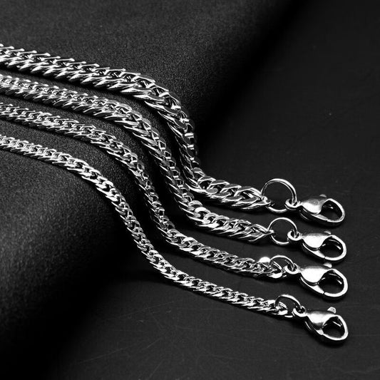 Stainless Steel Titanium Necklace with Bamboo Chain