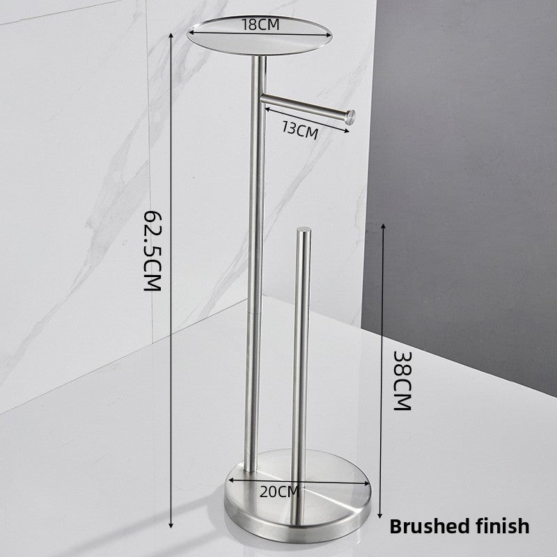 Stainless Steel Toilet Paper Holder with Brush and Tray