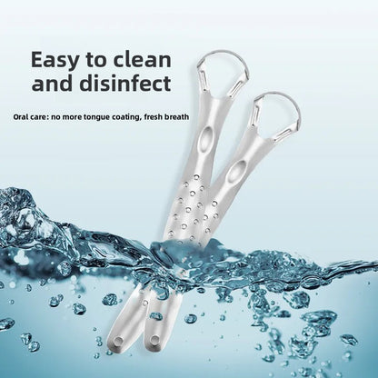 Stainless steel tongue scraper