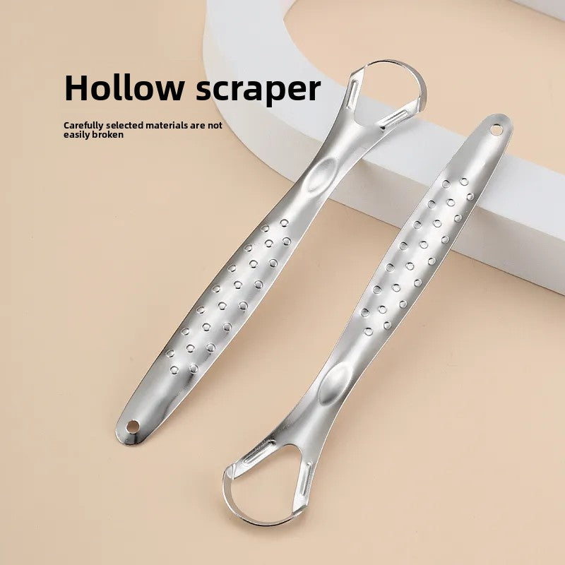 Stainless steel tongue scraper