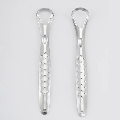 Stainless steel tongue scraper