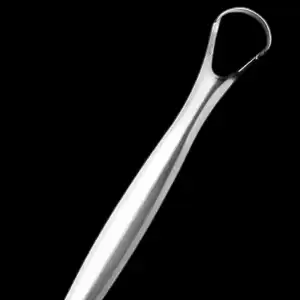 Stainless steel tongue scraper
