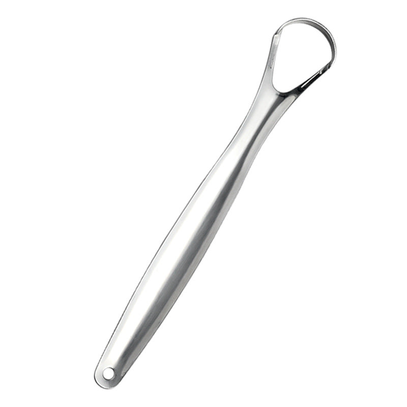 Stainless steel tongue scraper