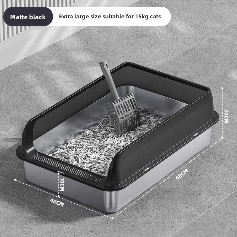 Stainless Steel Top-Entry Cat Litter Box