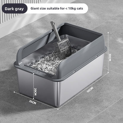 Stainless Steel Top-Entry Cat Litter Box