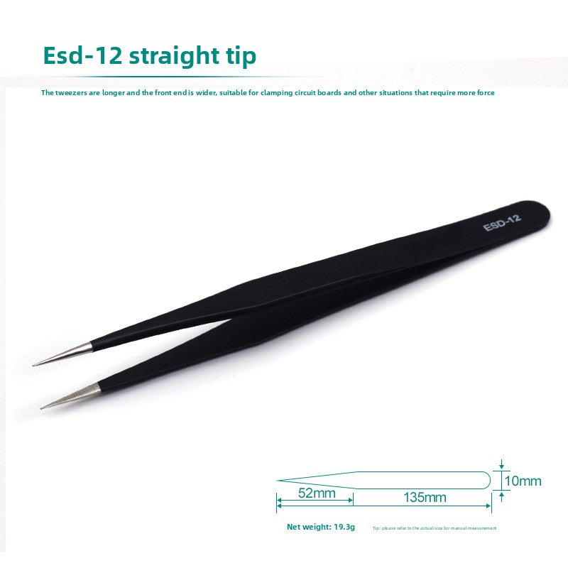 Stainless Steel Tweezers Set with Multiple Tip Styles