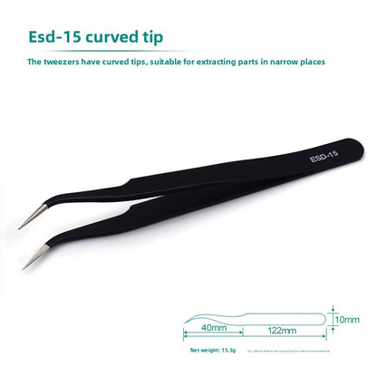 Stainless Steel Tweezers Set with Multiple Tip Styles