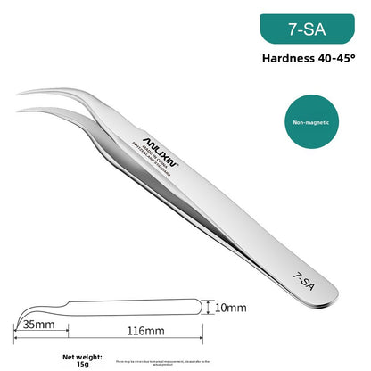 Stainless Steel Tweezers Set with Multiple Tip Styles