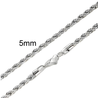Stainless Steel Twist Chain Necklace