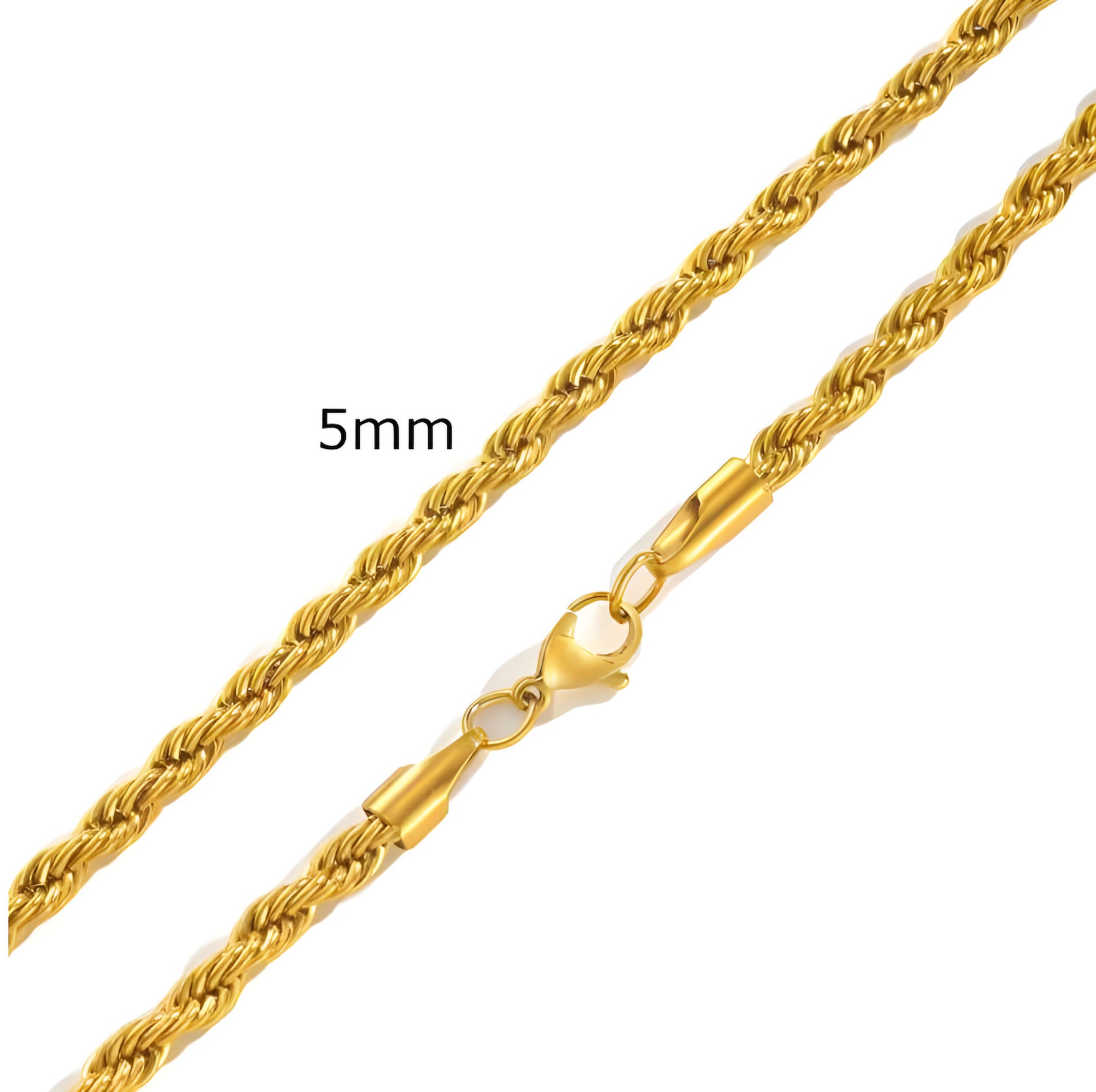 Stainless Steel Twist Chain Necklace