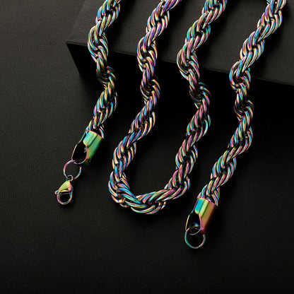 Stainless Steel Twist Chain Necklace