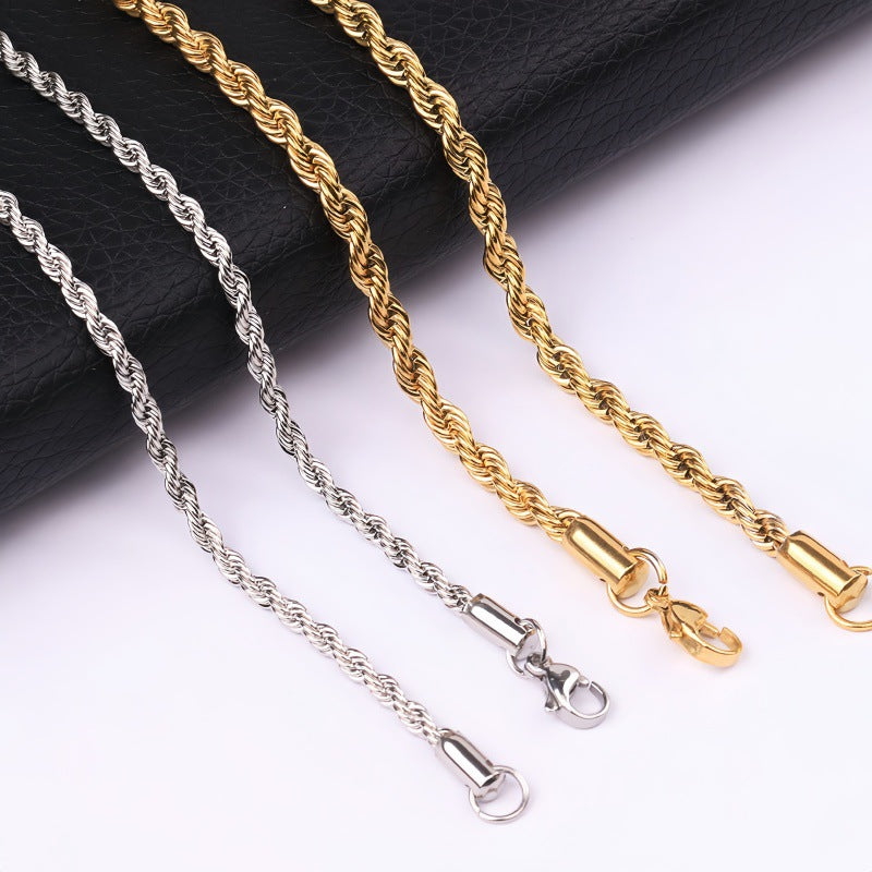 Stainless Steel Twist Necklace