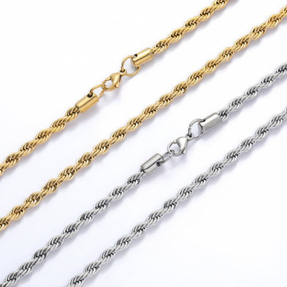 Stainless Steel Twist Necklace