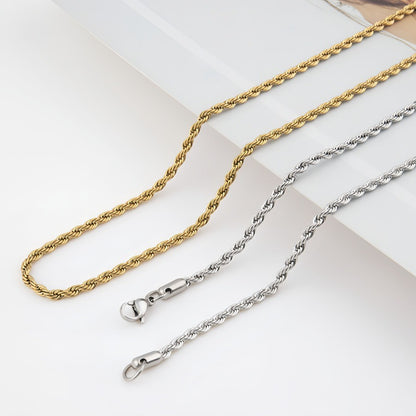 Stainless Steel Twist Necklace
