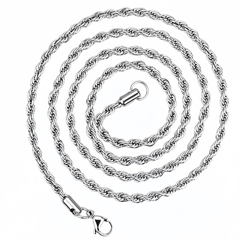Stainless Steel Twist Necklace
