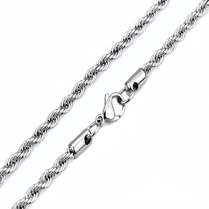 Stainless Steel Twist Necklace