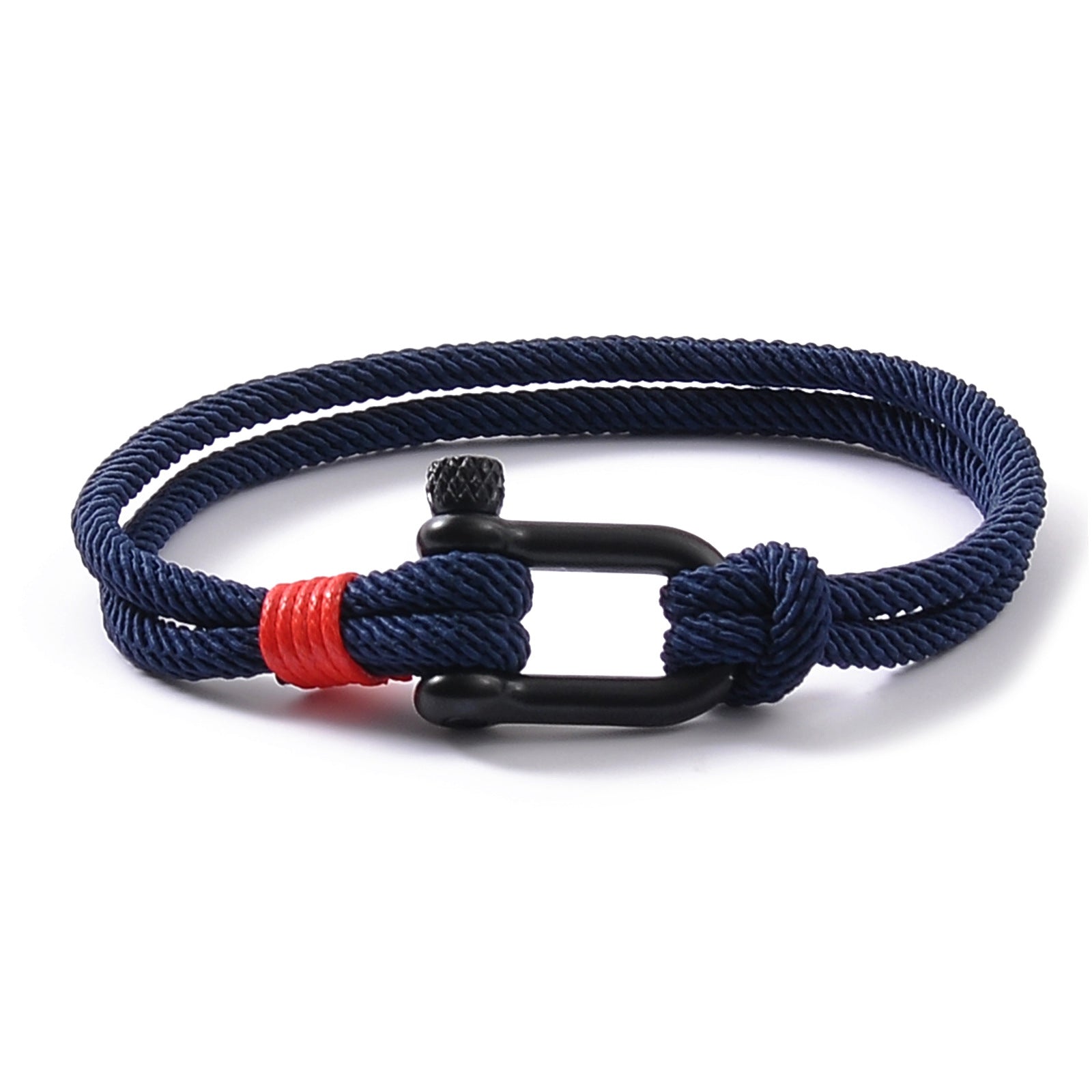 Stainless Steel U Buckle Milan Rope Bracelet