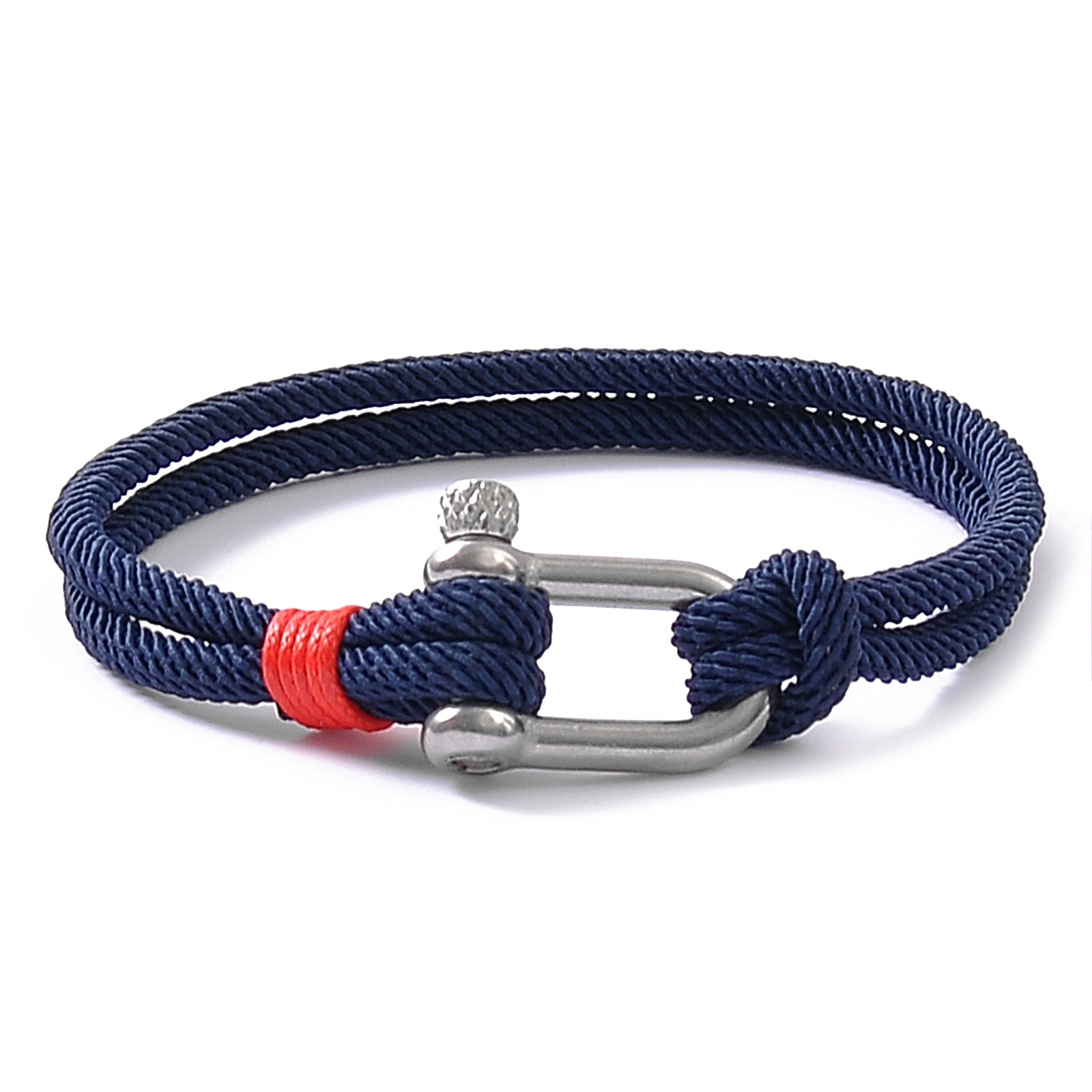 Stainless Steel U Buckle Milan Rope Bracelet