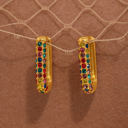 Stainless steel U-shaped earrings