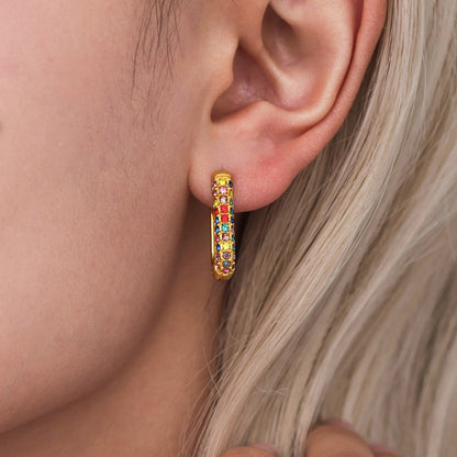Stainless steel U-shaped earrings