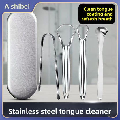 stainless steel U-shaped tongue scraper
