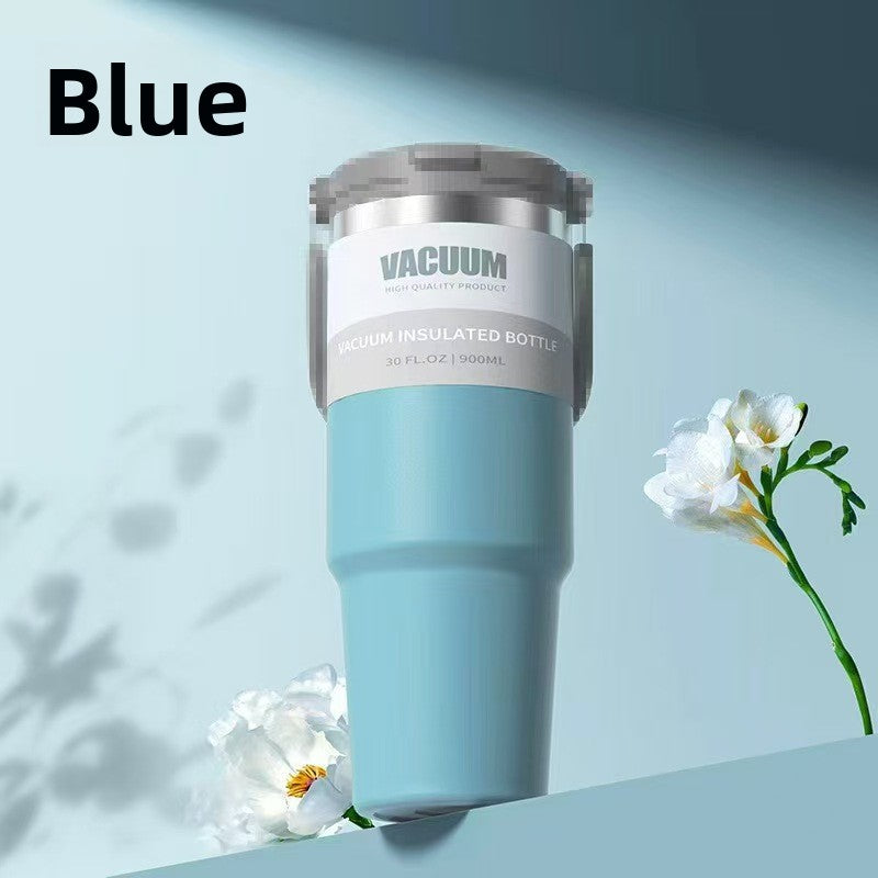 Stainless Steel Vacuum Insulated Travel Mug with Straw