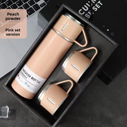 Stainless Steel Vacuum Insulation Water Bottle with Triple Lids
