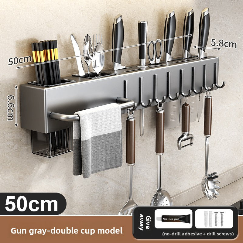 Stainless Steel Wall Mounted Knife and Utensil Holder
