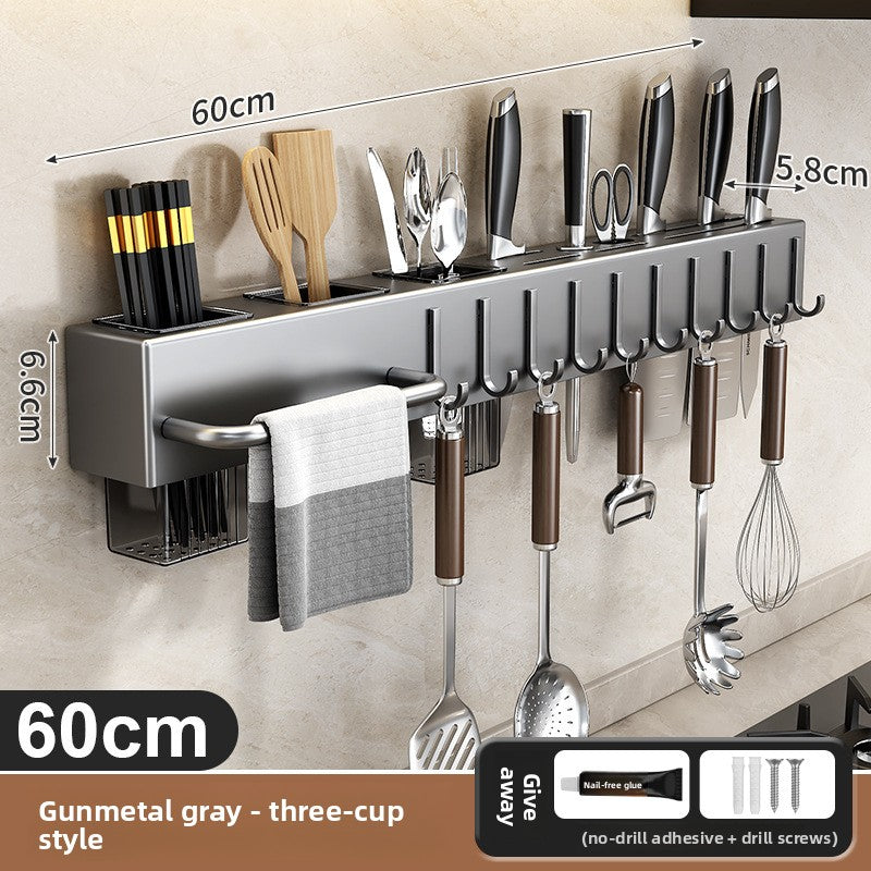 Stainless Steel Wall Mounted Knife and Utensil Holder
