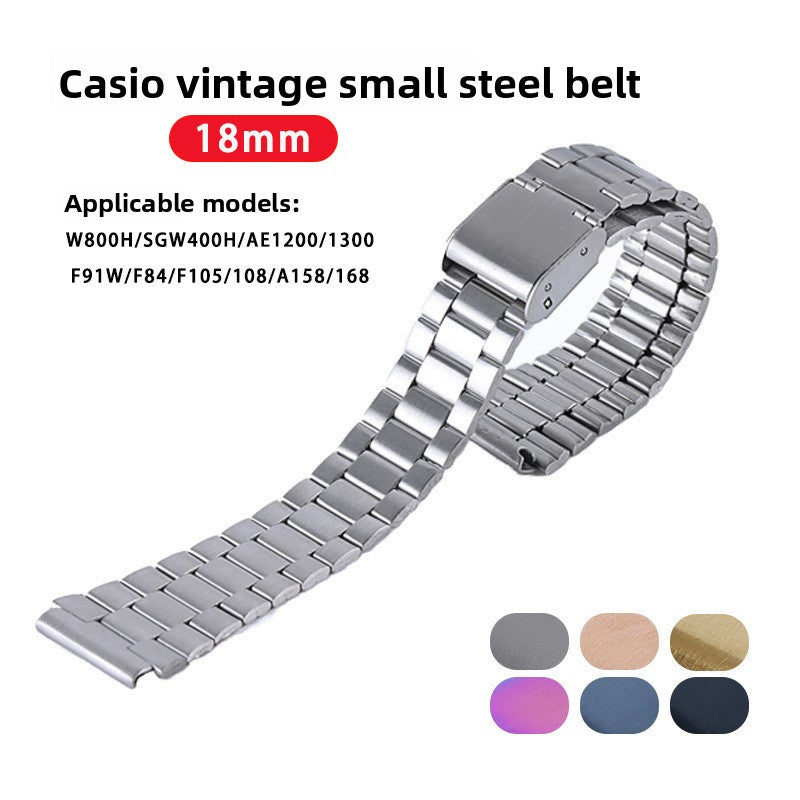 Stainless Steel Watch Strap for A158W F91W AE1200