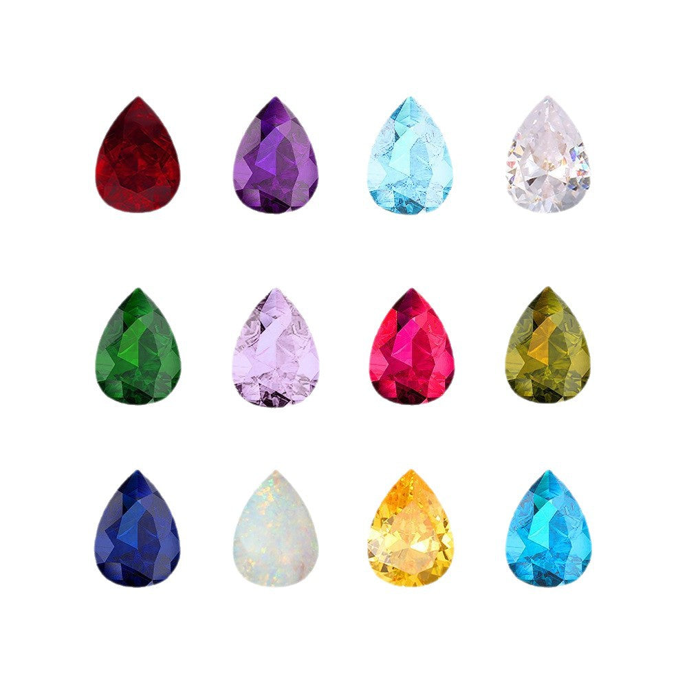Stainless Steel Water Drop Zircon Necklace