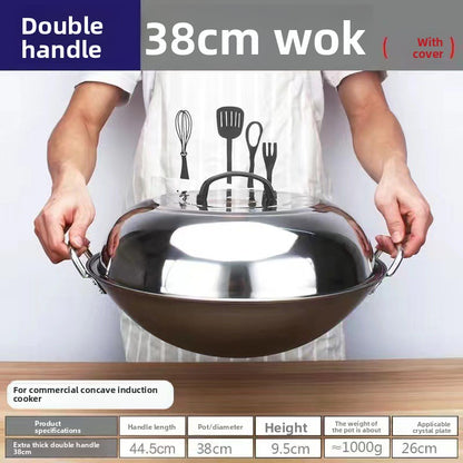 stainless steel wok