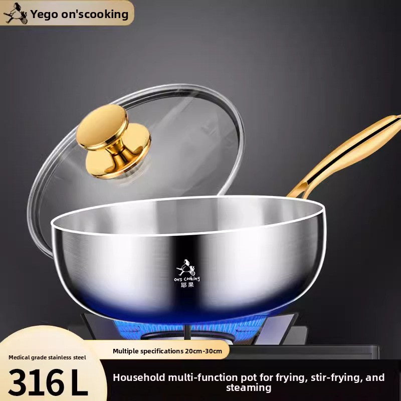 Stainless steel wok