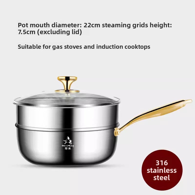 Stainless steel wok