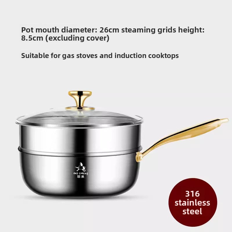 Stainless steel wok