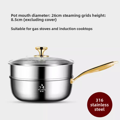 Stainless steel wok