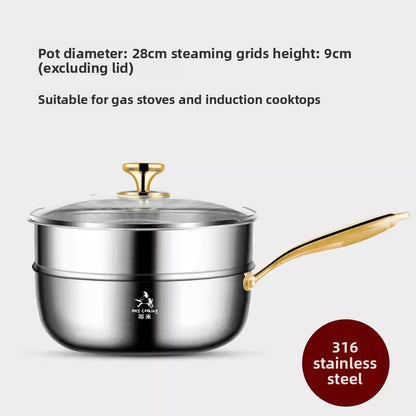 Stainless steel wok
