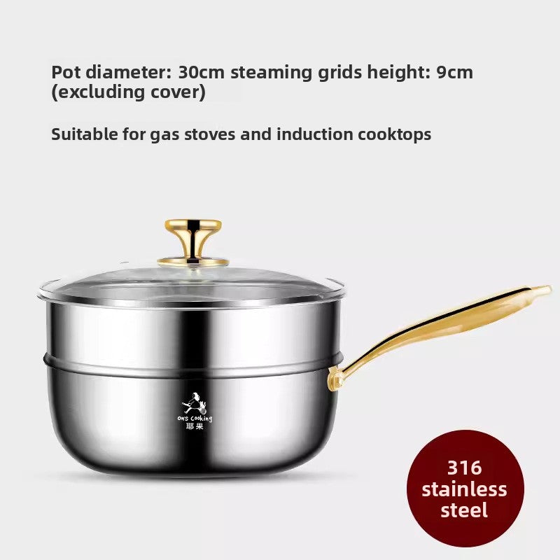 Stainless steel wok