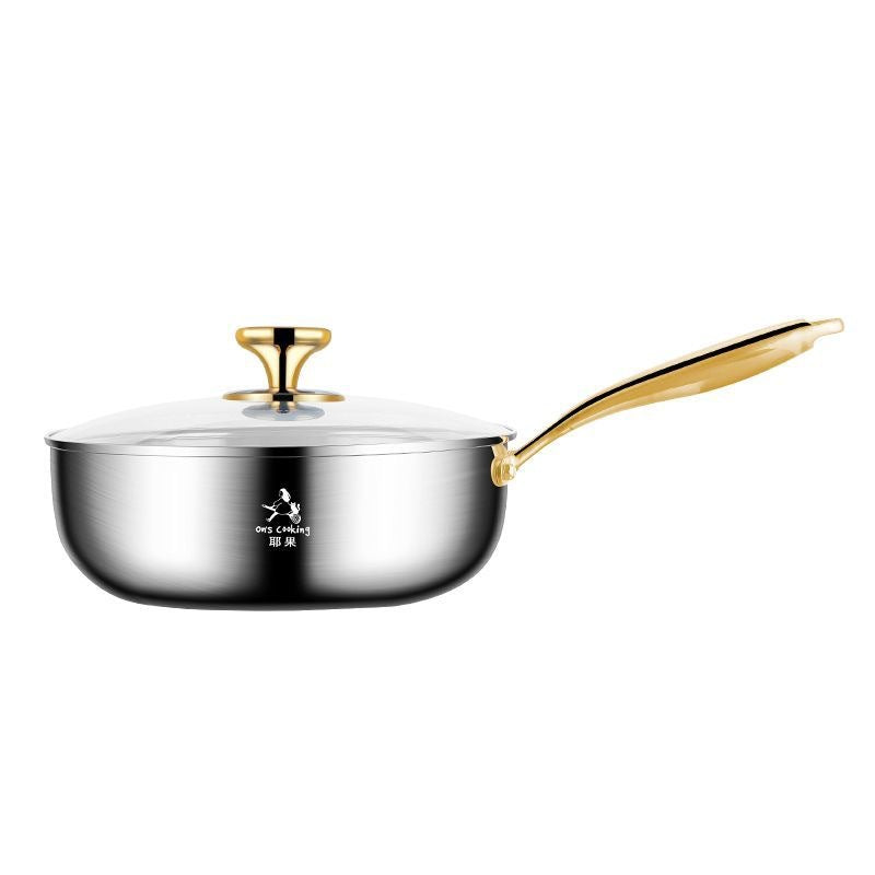 Stainless steel wok