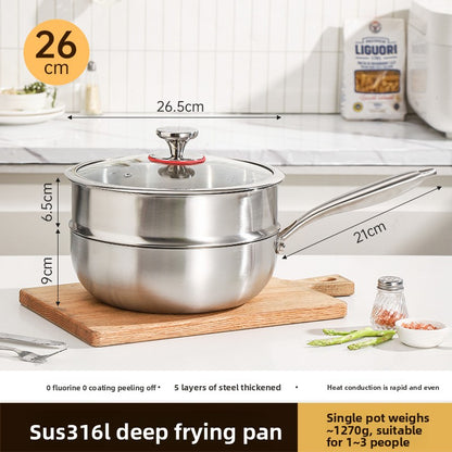 Stainless steel wok